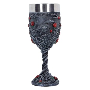 Pocal Corb Twilight Bloom – decor gotic si decor fantasy, 19.5 cm - Img 8