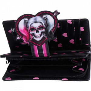 Portofel lung embosat Harley Quinn, Little Monster 18.5 cm - Img 3