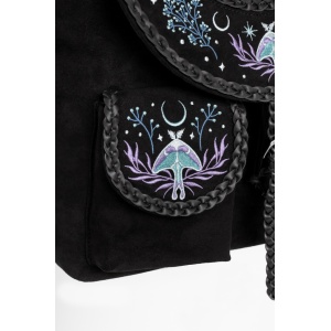 Rucsac din piele ecologica cu broderie Moon Glow - Img 5
