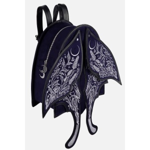 Rucsac gotic dark celestial Umbra Noctis Moth cu aripi 3D mobile - Restyle - Img 3