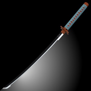 Sabie decorativa cu led katana Demon Slayer - Shinobu Kochou ( teaca alba ) 98.5 cm - Img 2