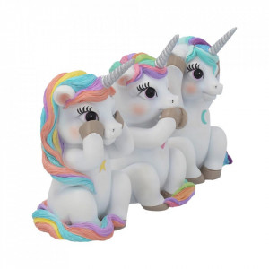 Set statuete Trei unicorni intelepti 9.5 cm - Img 6