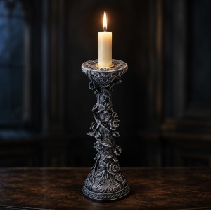 Sfesnic gotic cu trandafiri negri Midnight Rose 20,4 cm - Nemesis Now - Img 7