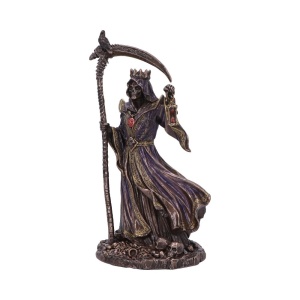 Statueta bronz si rasina, moartea cu coasa, Deathly Crown 21.3cm - Img 3