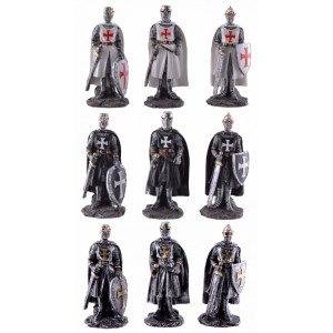 Statueta cavaler medieval Cruciat 8 cm