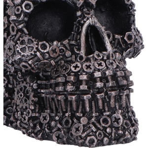 Statueta Craniu suruburi – decor gotic si decor fantasy, 12 cm - Img 5
