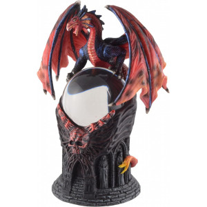 Statueta cu glob dragon Pazitorul Cristalului 20cm - Img 3