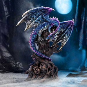 Statueta dragon in copac Ealdwoode - Poveste de Dragoste 27.5 cm - Img 7