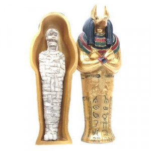 Statueta egipteana Sarcofagul lui Anubis 13.5 - Img 2