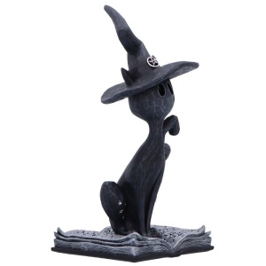 Statueta pisicuta neagra Conjure - decor gotic cu pisici si vraji, 15.2 cm - Img 4