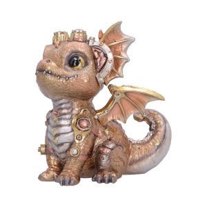 Statueta pui de dragon auriu Coglet – decor fantasy collector 17.5 cm - Img 2