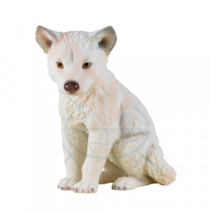 Statueta pui Lup arctic 12cm - Img 1