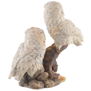 Statueta rasina Bufnite albe la panda 16cm - Img 6
