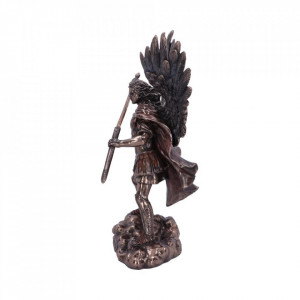 Statueta rasina si bronz Arhanghelul Mihail Aparatorul 29cm - Img 2