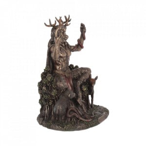 Statueta rasina si bronz Cernunnos si regatul sau - Img 4