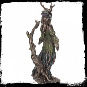 Statueta rasina si bronz Doamna Padurii 25 cm - Img 3