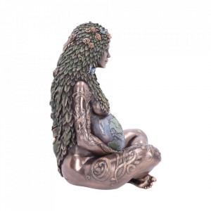 Statueta rasina si bronz Mama Pamant 30 cm - Img 4