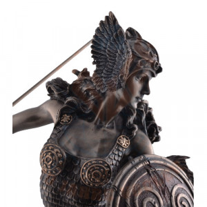 Statueta rasina si bronz, mitologia nordica, Valkyrie 24cm - Img 3