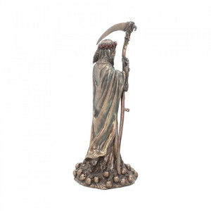 Statueta rasina si bronz Santa Muerte 29 cm - Img 5