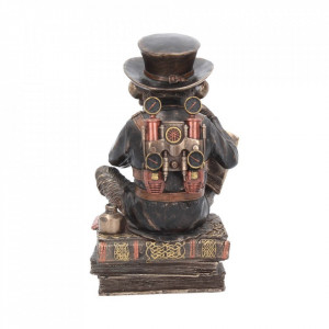 Statueta rasina si bronz, steampunk Invatacelul 19.5cm - Img 5