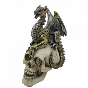 Statueta steampunk Imbratisarea dragonului 18.5cm