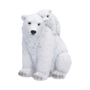 Statueta ursi polari Mama cu pui - Polar Guardian 8.6 cm