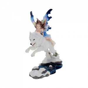 Statueta zana si lup Spirit liber 23.5 cm - Img 2