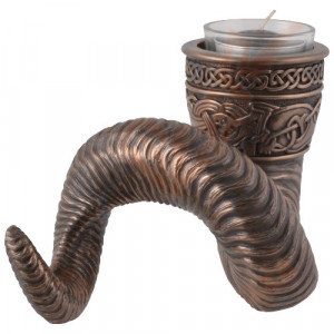 Suport lumanare Corn Viking 17 cm - Img 6