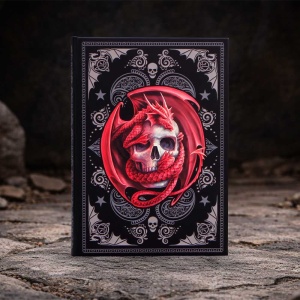 Agenda / Jurnal fantasy cu coperti cartonate, Skull Embrace - Anne Stokes, 17.7 cm - Img 5