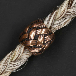 Bijuterie pentru barba/par bronz Model noduri 1x0.4 cm - Img 1