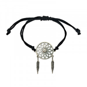 Bratara ajustabila Gardienii Viselor - Dreamcatcher cu Howlit, talisman pentru Calm