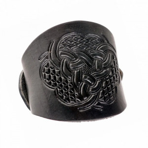 Bratara din piele cu relief Celtic