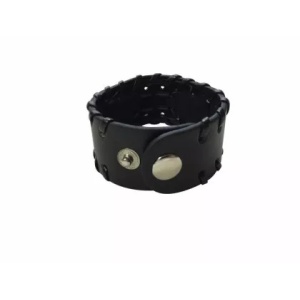 Bratara piele naturala Bullet & Skulls 3cm x 23cm - Img 3