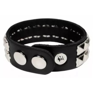 Bratara Punk din Piele cu Pyramid Studs – Accesoriu Gothic Rock 2.3cm x 21.5cm - Img 2