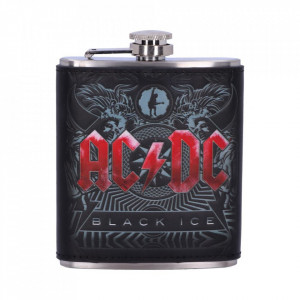 Butelcuta (plosca) inox pentru bauturi alcoolice AC/DC - Black Ice 200 ml