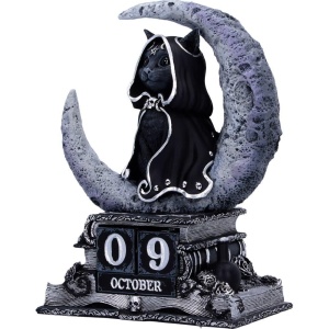 Calendar perpetuu pentru birou pisicuta demonica Zefur Cult Cuties – decor gotic fantasy, 16 cm - Img 7