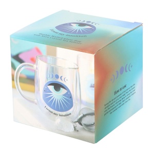 Cana din sticla cu pereti dubli si cu infuzor pentru ceai Aura Crystal - Intuition - Img 2