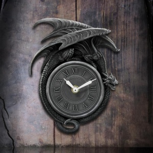 Ceas de perete gotic cu dragon Time to Burn 20.5 cm - Img 7