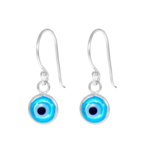 Cercei lungi din argint Ochiul Protector (Evil Eye)