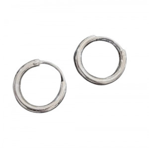Cercei rotunzi argint Creole simple 18×3 mm