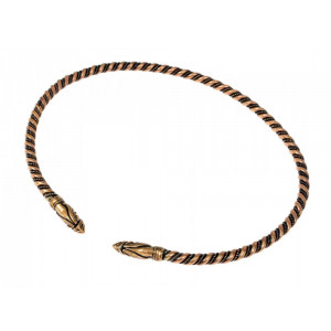 Choker viking din bronz Capete de Corbi - Img 3
