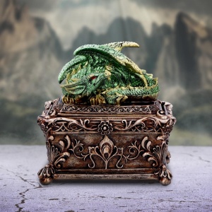 Cutie pentru bijuterii cu dragon Gardianul Comorii, 13 cm - Img 7