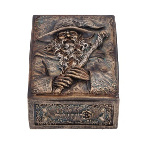 Cutie pentru bijuterii Wizard's Hoard – decor gotic fantasy ( 14 cm )