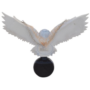 Decoratiune cu agatatoare pentru perete Bufnita cu Pentagrama 25cm - Img 3