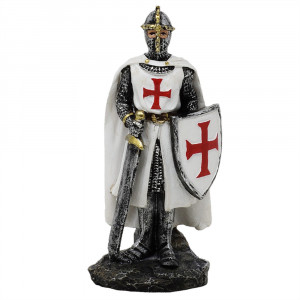 Figurina Cavaler Medieval Templier 7.5 cm - Img 4