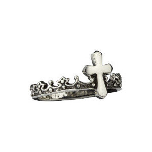 Inel argint Coronita cu Cruce 0.4cm