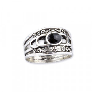 Inel argint Ornament cu onix 1.2cm
