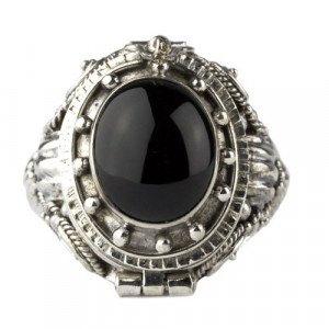 Inel argint Poison Ring cu onix 1.5cm - Img 5