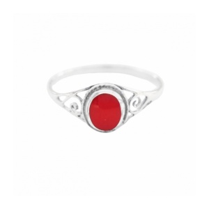 Inel din argint Ornament de Coral