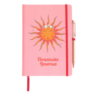 Jurnal pentru recunostinta si pix cu quartz roz The sun - Celestial Dreams